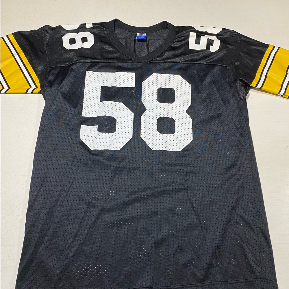 Vintage Champion NFL Jack Lambert #58 Pittsburgh Steelers Jersey Size Large